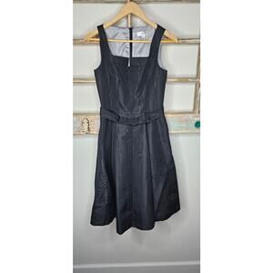 NWOT Isaac Mizrahi Black Belted Fit & Flare Party Dress size 4